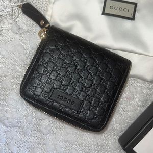 Gucci Microguccissima Micro GG Black Bifold Wallet